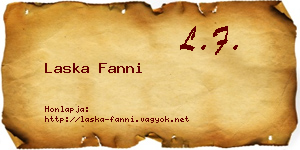 Laska Fanni névjegykártya